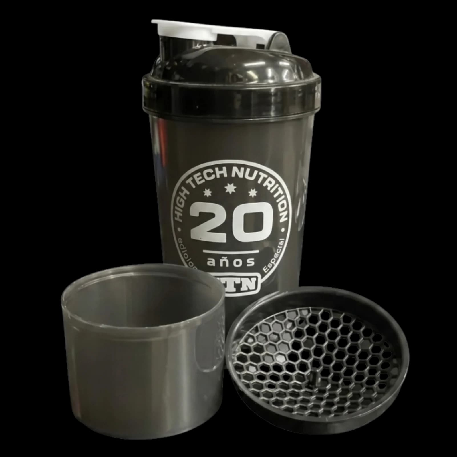 HTN Shaker Vaso batidor con pastillero antigrumos 600cc