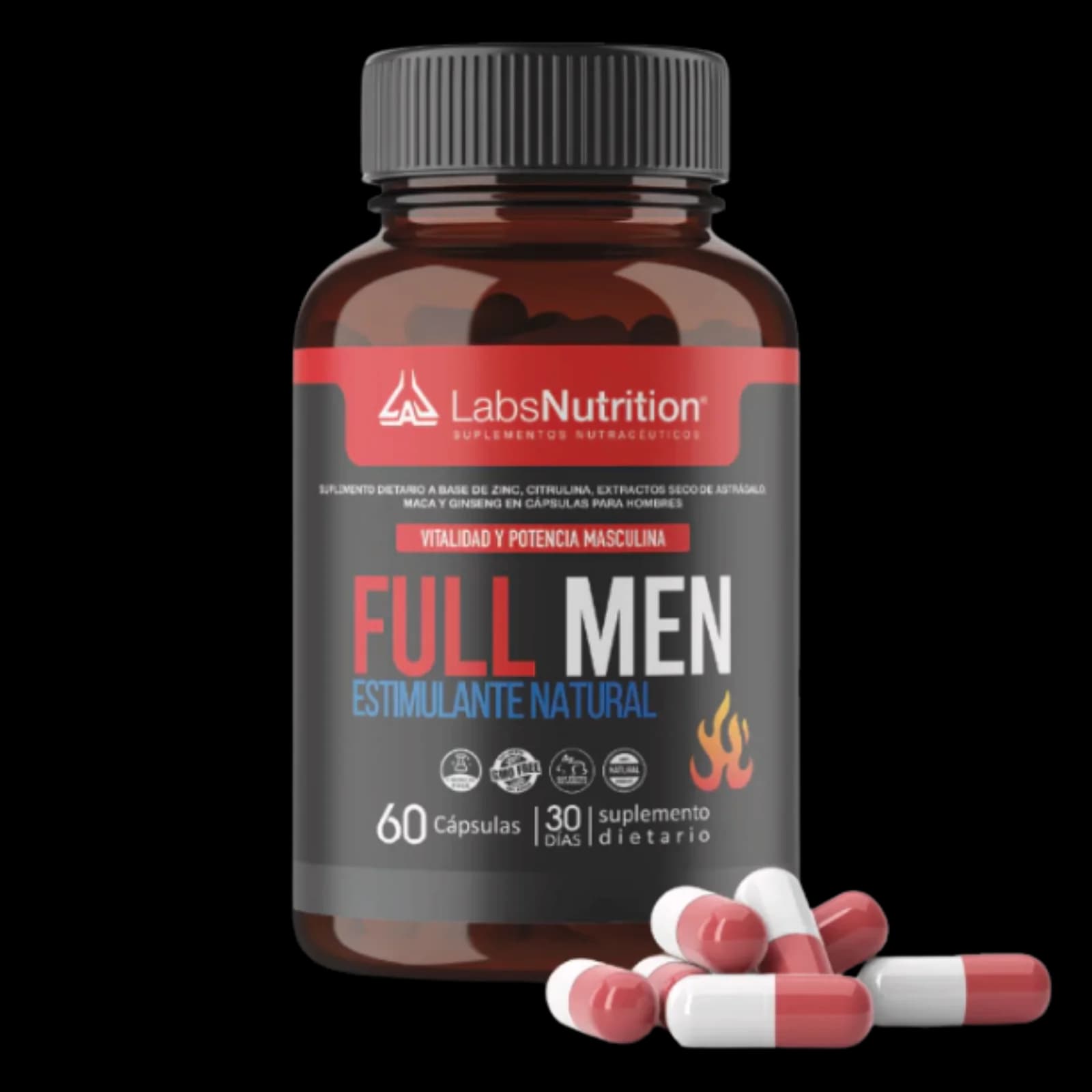 Labs Nutrition Full Men Estimulante Natural 60 cápsulas