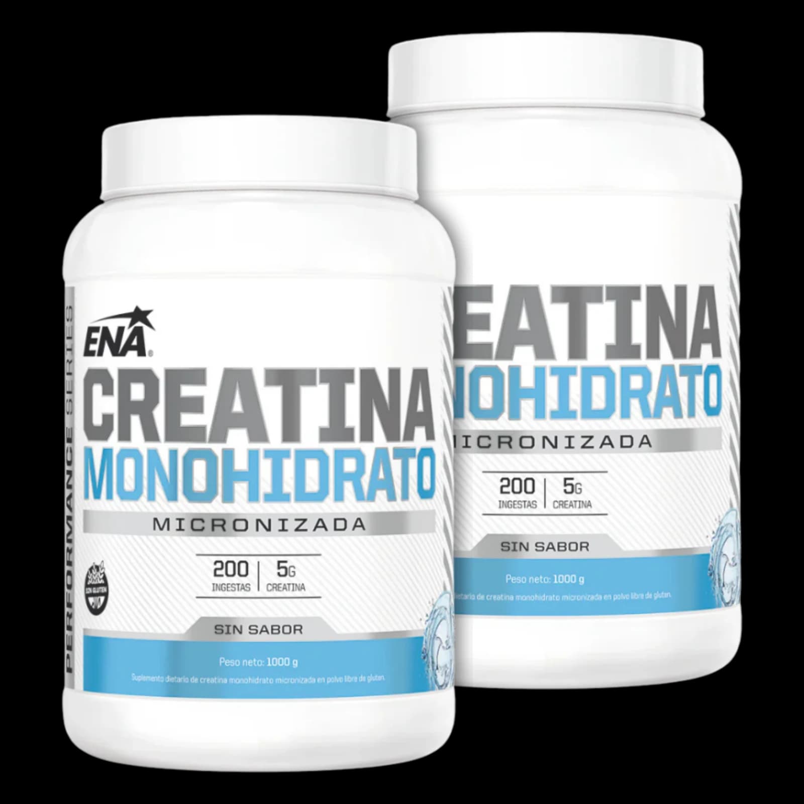 Combo ENA Creatina Monohidrato Micronizada Neutro 1kg x2