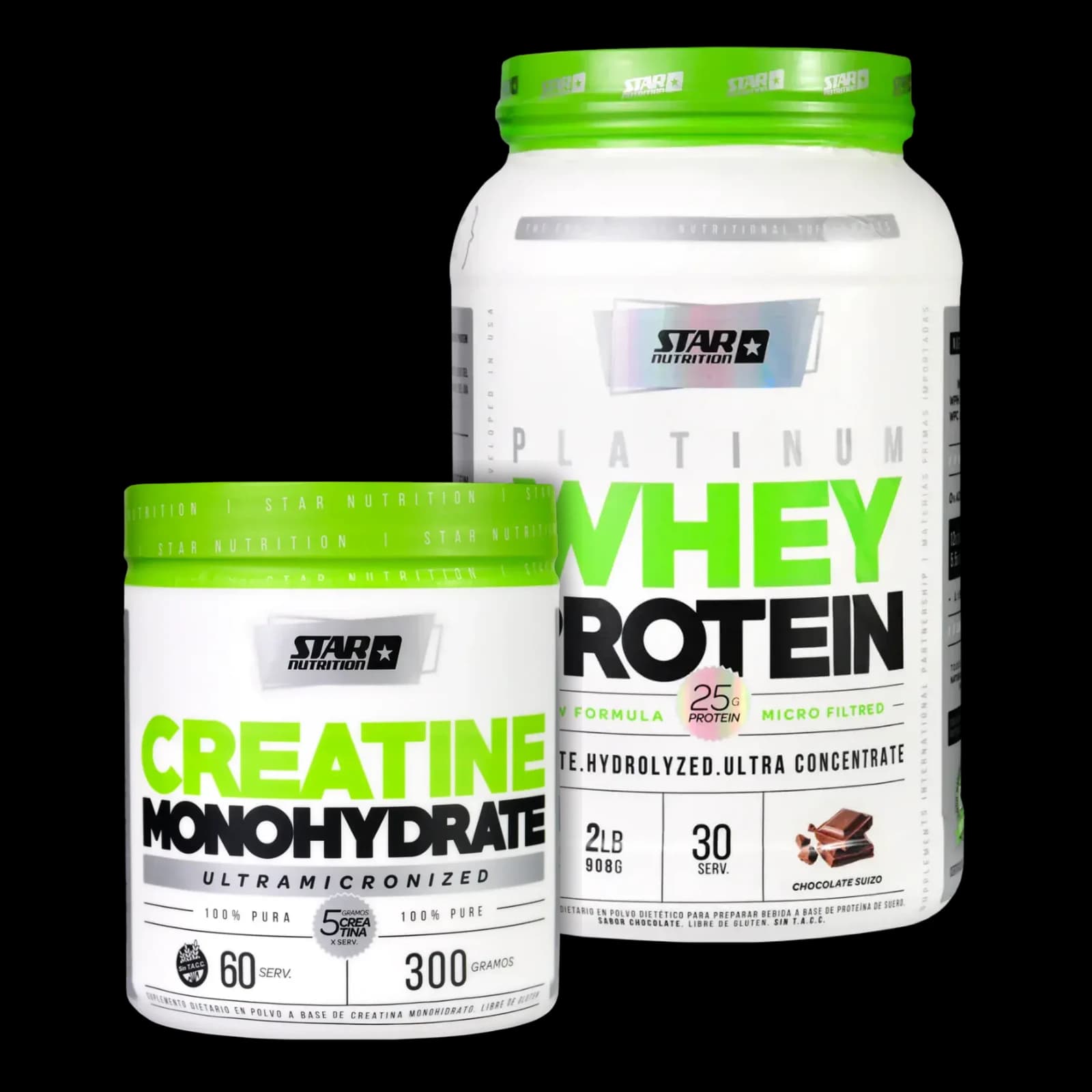Combo Star Nutrition Whey Protein Pote 2lbs + Creatina Pote 300g