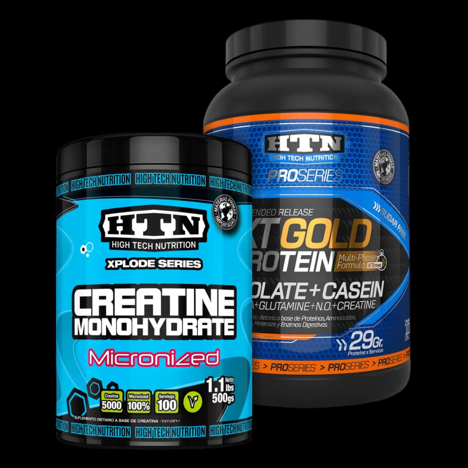 COmbo HTN Xt Gold Whey Protein 2.2Lbs + Creatina 500g