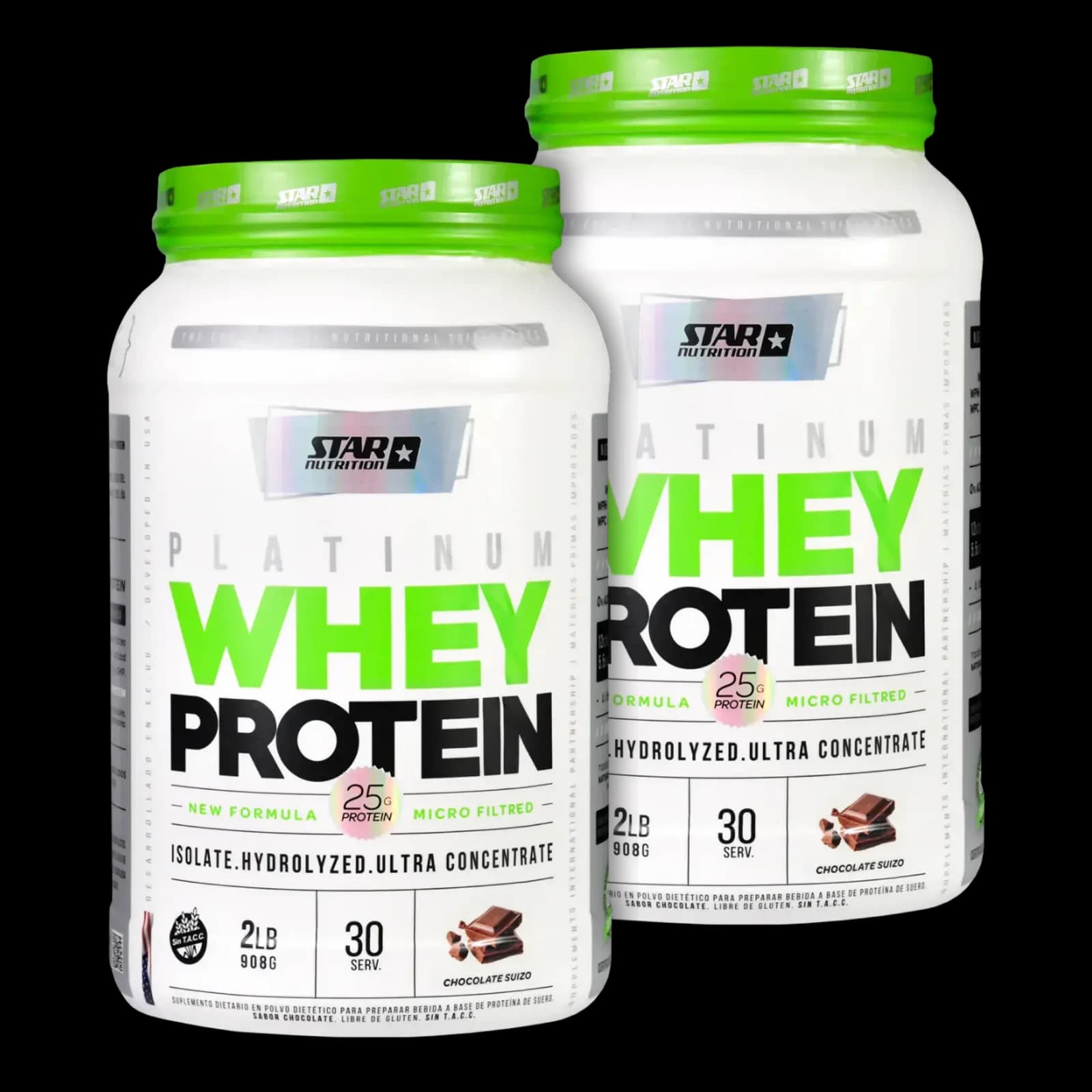Combo Star Nutrition Whey Protein Pote 2lbs x2