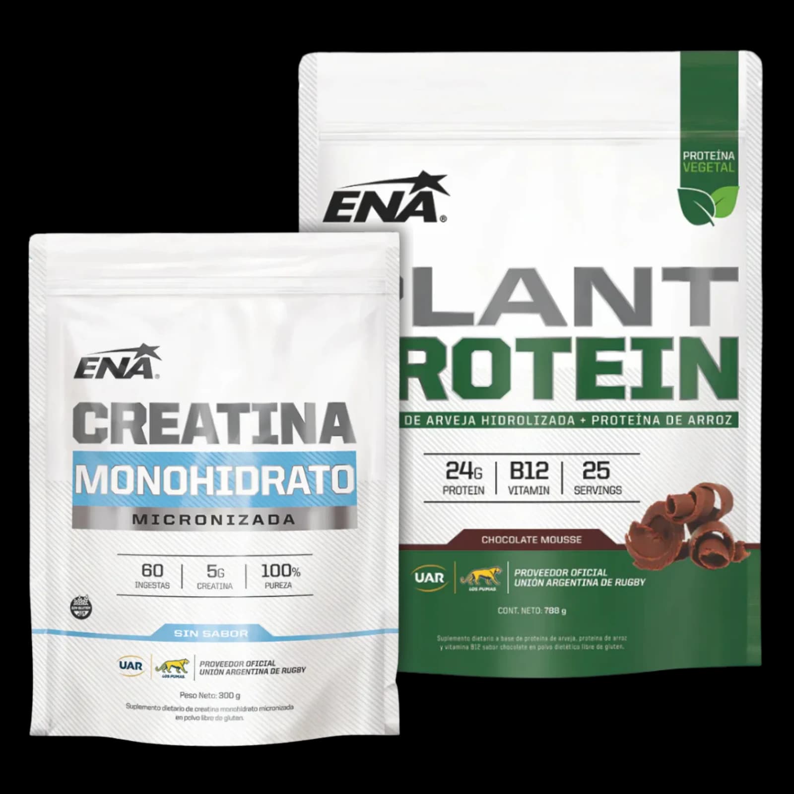 Combo ENA Plant Protein Vegetal 788g + Creatina 300g