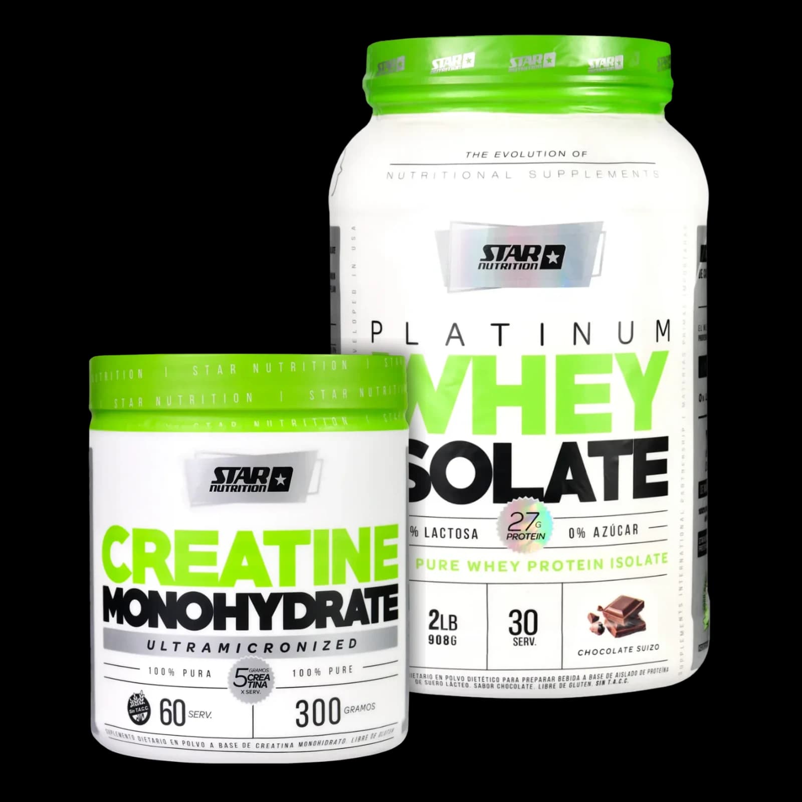 Combo Star Nutrition Whey Isolate 2Lbs + Creatina Pote 300g
