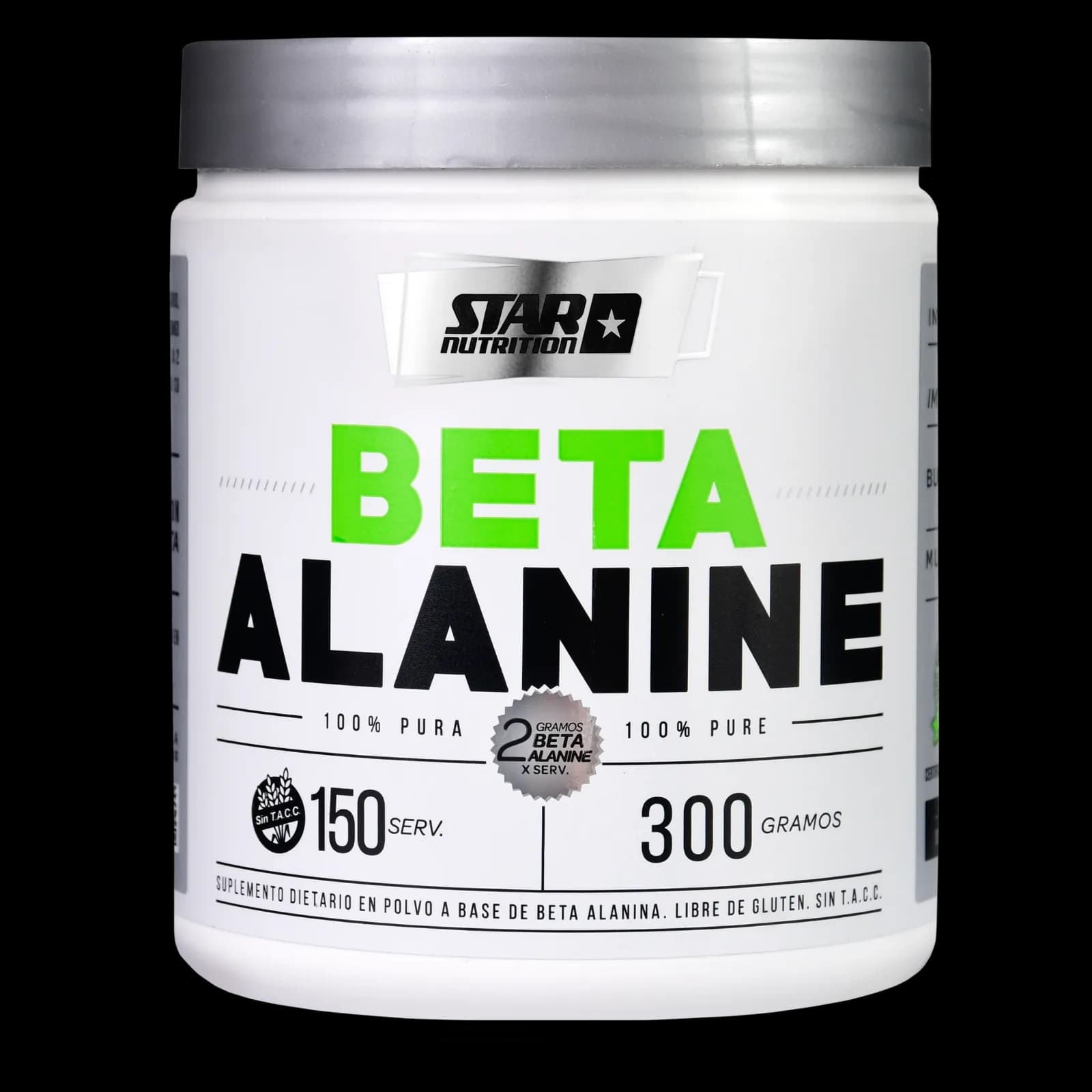 Star Nutrition Beta Alanina 300g — tabla nutricional