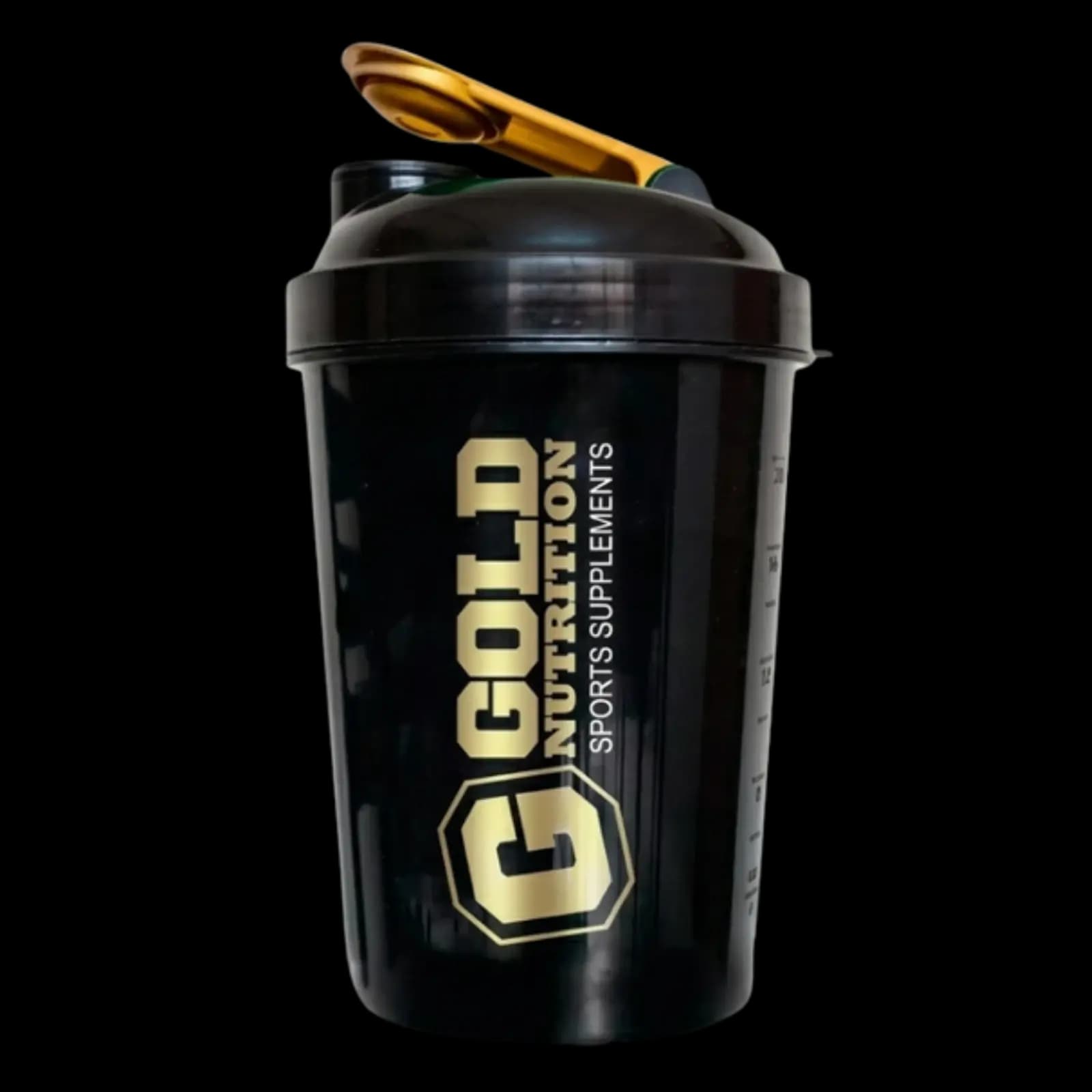 Gold Nutrition Shaker Negro vaso batidor con antigrumos 600 cc — imagen 1