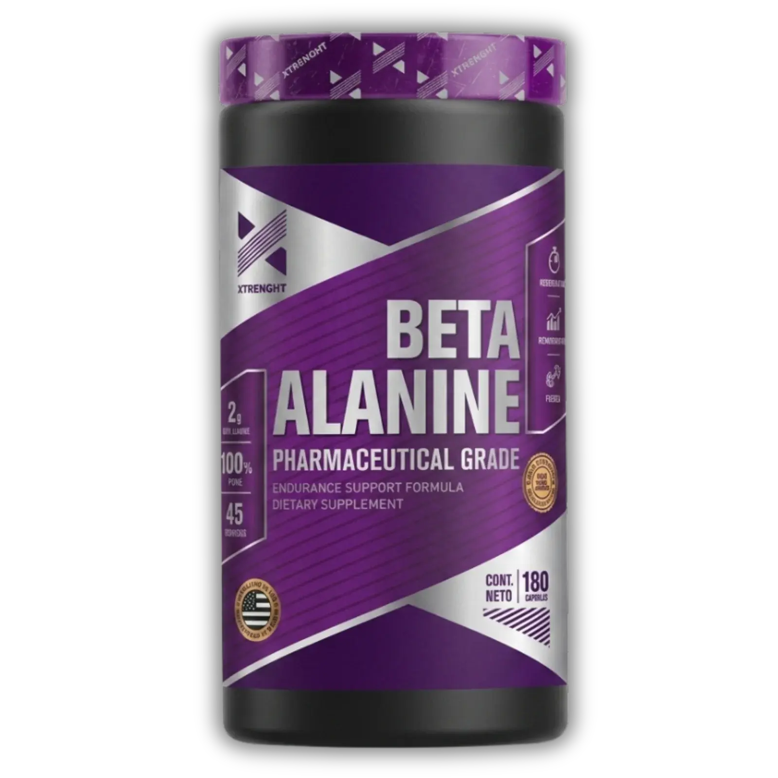Xtrenght Beta Alanina 180 cápsulas – 45 servicios — imagen 1