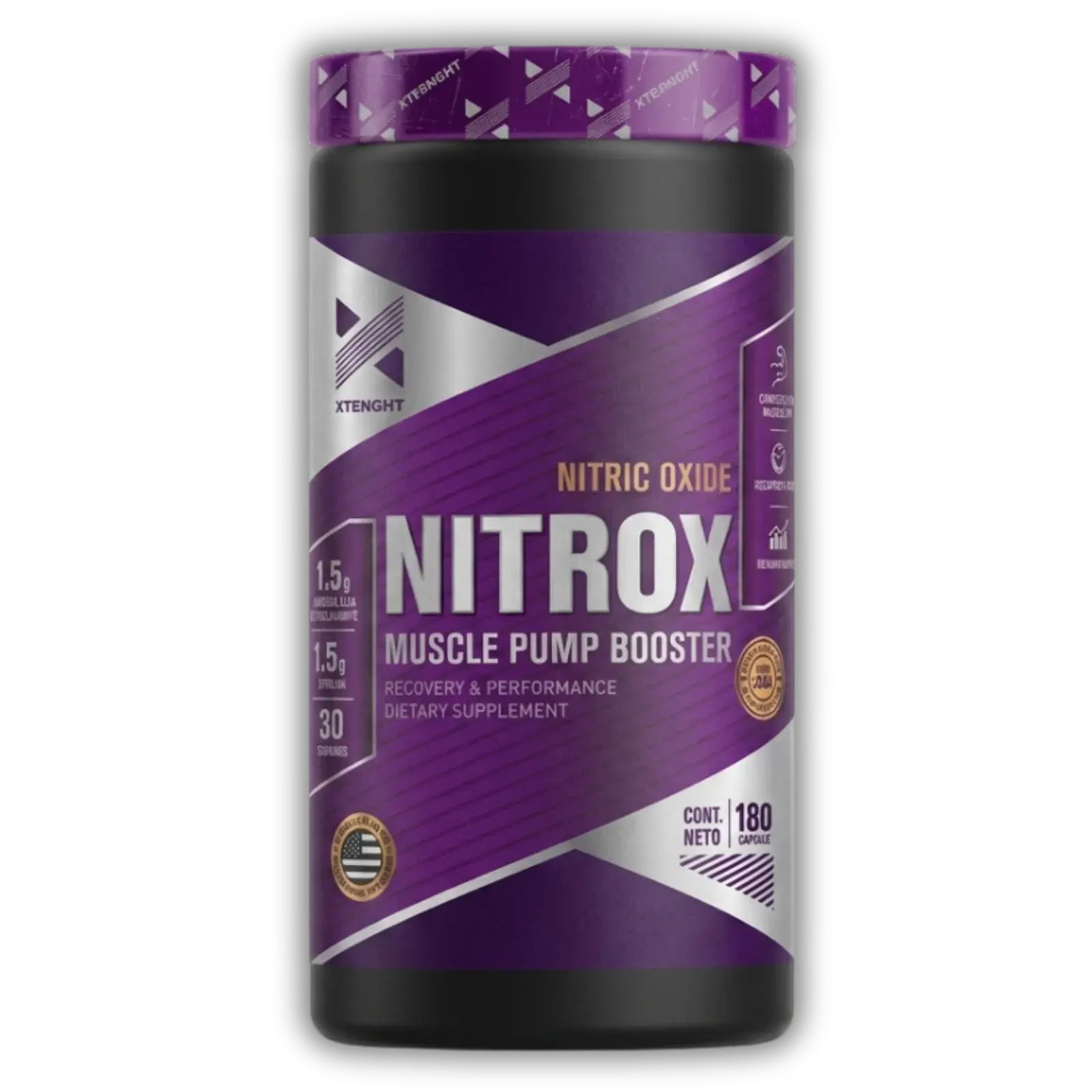 Xtrenght Nitrox Nitric Oxide – 180 cápsulas — imagen 1